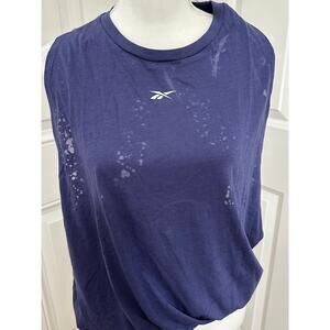 Women's Burnout Tank, Navy Blue, Size 3x (22-24W)